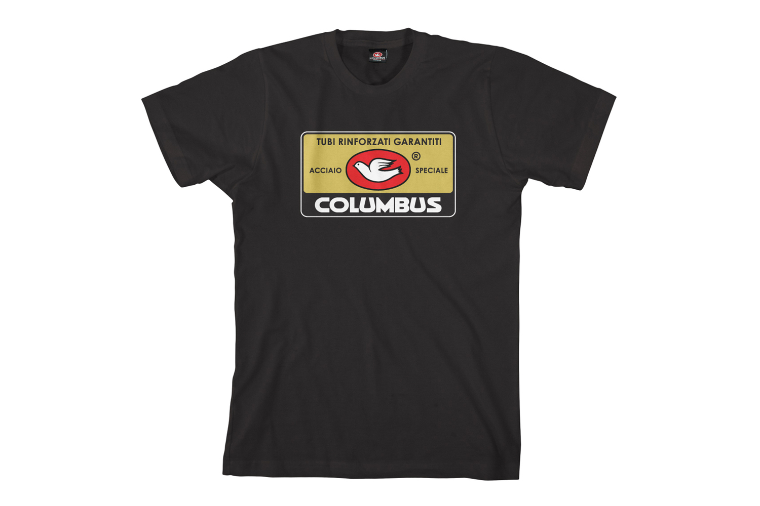 Columbus Tag T-Shirt Steel Tubing Sticker Cotton Shirt